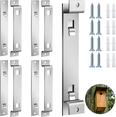 Produktbild von Vogelhausbefestigungen - 4 Sets - rostfreier Stahl - Montagezubehör
