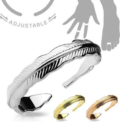 Produktbild von Zehenring / Mid Ring „Feder“ Rose Gold
