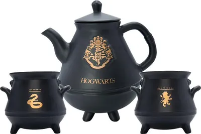 Produktbild von ABYSSE Harry Potter Teekanne mit Hogwarts-Kessel-Set