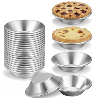 Mini-Tarteformen, 25er Set, antihaftbeschichtet, Aluminium, 7 x 4 cm