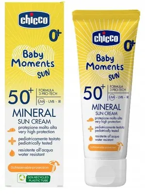 Immagine prodotto di CHICCO Baby Protezione solare con minerali SPF50+ 75ml, 0m+