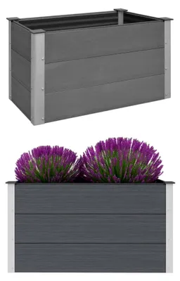 Produktbild von Hochbeet WPC 100x50x54 cm grau