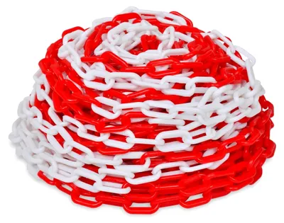 Produktbild von Absperrkette, Rot und Weiß, 30 m