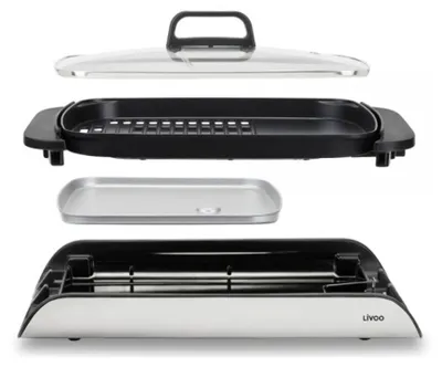Image de Plancha électrique 2000w 40x30cm - Livoo - DOC321 -