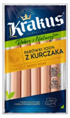 Zdjęcie produktu dla Parówki 100% z kurczaka 185g Krakus