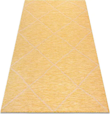 Zdjęcie produktu dla Dywan SZNURKOWY SIZAL płaskotkany PATIO 3075 romby  / beż żółty 194x290 cm