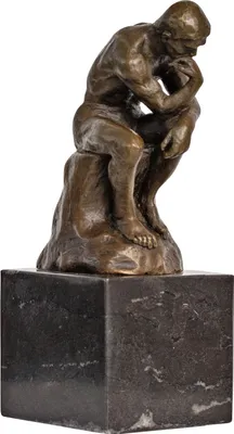 Produktbild von Bronze der Denker Mann Bronzeskulptur Bronzefigur nach Rodin Skulptur Replik