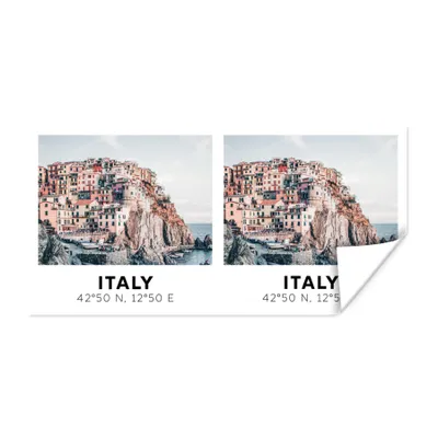 Produktbild von MuchoWow® Poster Italien - Häuser - Berg 40x20 cm - Poster für die Wand - Poster Schlafzimmer