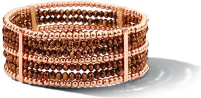 Image de Victoria Bracelet rose en pierre brune