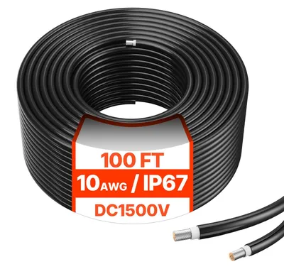 Zdjęcie produktu dla Przedłużacz do paneli słonecznych VEVOR 100FT, przedłużacz solarny 10AWG, wodoodporny kabel PV 6mm² IP67 do domowych paneli słonecznych