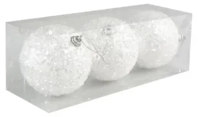 Immagine prodotto di Set di 3 palline natalizie argentate