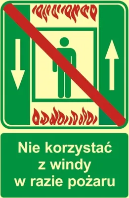 Produktbild von AC028 Im Brandfall den Aufzug nicht benutzen