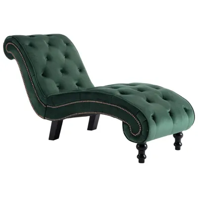 Image de Chaise longue Velours Vert