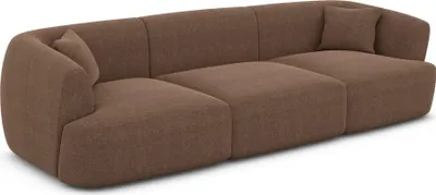 Produktbild von Strukturstoff 3-Sitzer Couch Elvira Braun
