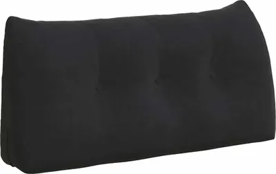 Zdjęcie produktu dla vidaXL Poduszka na plecy czarna 100 x 24 x 50 cm aksamitna