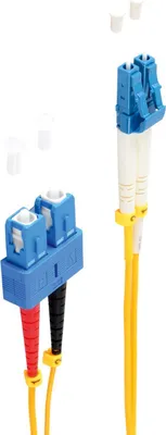 Produktbild von Duplex Patchkabel LC/SC 9/125µ, OS1/OS2 gelb 3,0m