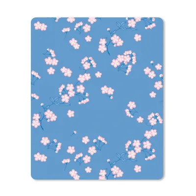 Produktbild von MuchoWow® Mauspad Mousepad Muster - Sakura - Blumen 19x23 cm - Mousepads - Maus Mat - Pad - Mausunterlage - Mauspads - Spielen