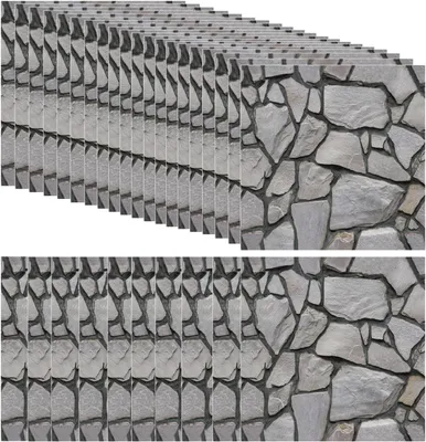 Obrázek produktu pro 3D panely na stěnu, 30 kusů, šedá barva kamene, PVC, rozměr 30x30 cm, samolepicí, voděodolné, pro použití v interiéru