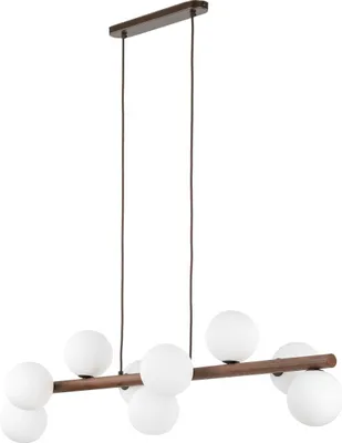 Produktbild von Hängelampe Metall Glas G9 H: max. 125 cm Braun Weiß länglich Modern Pendelleuchte