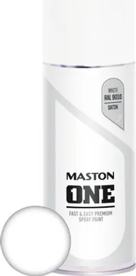 Produktbild von Sprühlack Maston ONE seidenmatt RAL 9010 reinweiss 400 ml