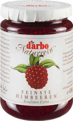 Zdjęcie produktu dla Darbo Naturrein dżem malinowy extra drobne maliny 450g