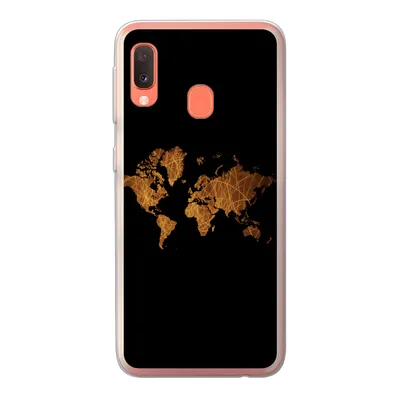 Produktbild von MuchoWow® Handyhülle Schutzhülle Hülle für Samsung Galaxy A20e Weltkarte - Schilf - Karte Silikon Softcase Handy Hülle - Abdeckung