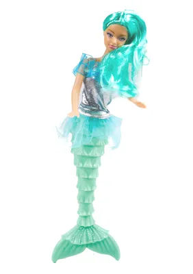Produktbild von Meerjungfrau-Modepuppe von EDDY TOYs mit 2-teiligem Zubehör, Größe ca. 29 cm, Farbe Türkis