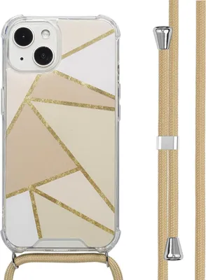 Zdjęcie produktu dla etui imoshion Design ze sznurkiem do Apple iPhone 13 - Beżowa grafika