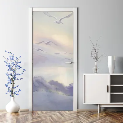 Produktbild von Dekorative Türposter Klebefolie selbstklebend Wandaufkleber Winterlandschaft 70 x 200 cm