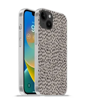 Produktbild von MuchoWow® Handyhülle Schutzhülle Hülle für Apple iPhone 14 Plus - Soft case Polka dots - Braun - Schwarz Silikon Softcase Handy Hülle - Abbildung
