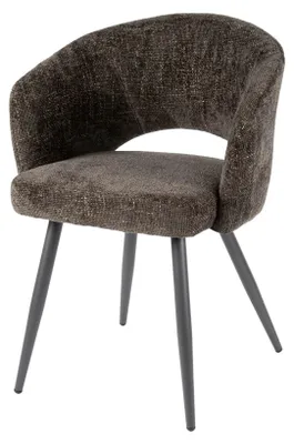 Produktbild von FURNLUX Esszimmerstuhl Salon Braun Und Schwarz 58cm / Hauptfarbe: Braun / Abmessungen: 58 x 81 x 56 cm