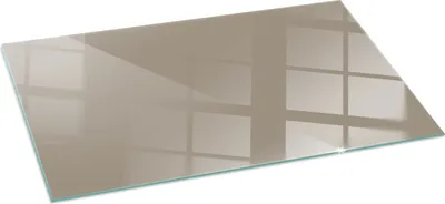 Produktbild von Funkenschutzplatte – Glasbodenplatte für Kaminofen – Kaminunterlage aus Glas – 100x50 cm – Feuerfeste Ofenbodenplatte – Hitzebeständige Schutzplatte für Kamin – Transparente Bodenschutz Glasplatte – Farbe Braun