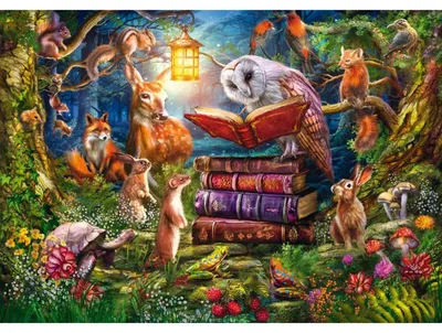Immagine prodotto di Schmidt Spiele Puzzle Waldgeschichten zur Nacht, Standard, Erwachsenenpuzzle, 1000 Teile, 59779