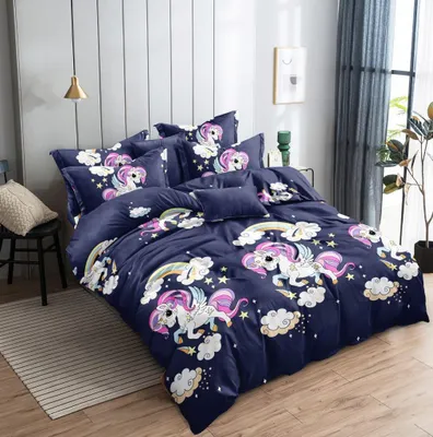 Obrázek produktu pro Dětské povlečení z mikrovlákna UNICORN modré Rozměr povlečení: 70 x 80 cm | 140 x 200 cm