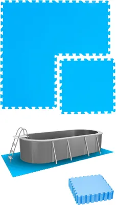 Produktbild von 2,8 m² Poolunterlage - 12 EVA Matten 50x50 Pool Unterlage - Unterlegmatten Set