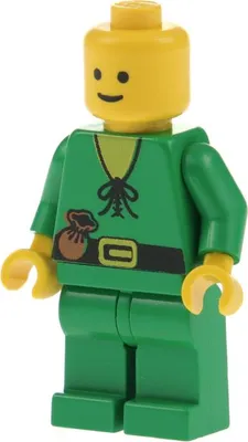 Produktbild von 1x Lego Minifigur Castle Forestman Torso grün Tasche braun 6071 cas124 cas320