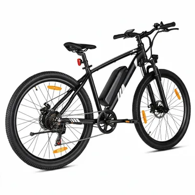 Produktbild von 26" E-Bike Herren Damen 250W MTB mit abnehmbarem 36V 10.2Ah Akku, 21 Gang Schaltung, Elektrofahrrad mit CST Off-Road-Reifen, E-Mountainbike, weiß