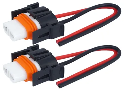 Zdjęcie produktu dla Oprawka H8/H11, prosta, ceramiczna, kabel 15 cm, 2 szt