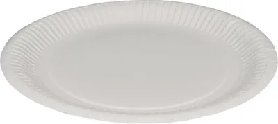 Produktbild von Pappteller Rund, ø 23 cm, Weiß | Packung (100 Stück)