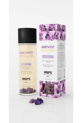 Produktbild von AMETHYST SWEET ALMOND Bio-Massageöl mit Steinen 100 ml