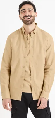 Produktbild von Celio Langärmeliges Hemd für Herren mit Waffelstruktur aus 100% Baumwolle, Größe S