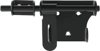 Obrázek produktu pro Zámek posuvných dveří, vnitřní dveřní závora, vnější zámek dveří s otvorem pro visací zámek, délka 15 cm, z černé nerezové oceli pro zvýšenou bezpečnost