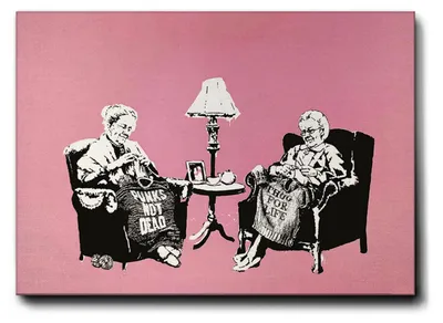 Produktbild von Banksy - Omas - 140L x 100B cm - Premium Loom Canvas mit hoher Dicke