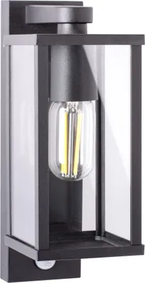 Produktbild von Außenwandleuchte Wandlampe Außenleuchte E27 mit Bewegungsmelder Schwarz IP44 Beleuchtung Garten Sensor moderne Wandleuchte aus Aluminium RD1908A1
