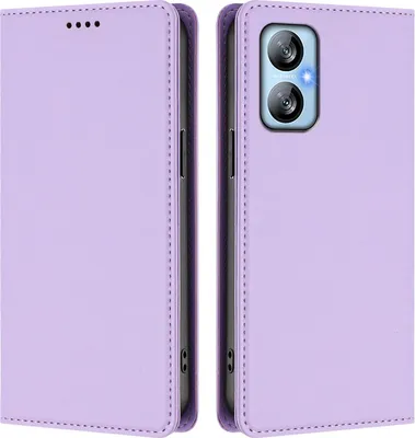 Image de Étui en cuir pour Blackview A52 / A52 Pro, étui à rabat magnétique en cuirPolyuréthaneavec support, violet clair