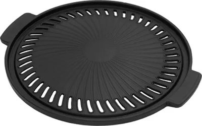 Obrázok produktu pre BBQ#BOSS Liatinová panvica, Ø 32 cm, okrúhla liatinová panvica s dvoma rukoväťami