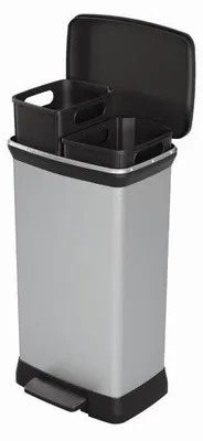 Zdjęcie produktu dla Curver Kosz Na Śmieci Z Pedałem 23L+23L Iml Metalizowany