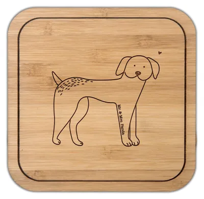 Produktbild von Mr. & Mrs. Panda Tischuntersetzer Hund Dogge - Transparent - Geschenk, Glasunterlage, Tassenuntersetzer, kork untersetzer, gläseruntersetzer, Haustier, Herz, Coaster, Süß
