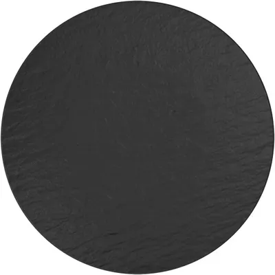 Zdjęcie produktu dla Villeroy & Boch Manufacture Rock, Taca na chleb i masło, Okrągły, Porcelana, Czarny, Manufacture Rock, 15,5 cm