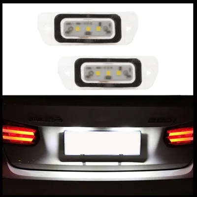 Zdjęcie produktu dla Oświetlenie tablicy rejestracyjnej, 2 sztuki, LED PREMIUM, do samochodów Mercedes-Benz ML W164, GL X164, R-Klasse W251